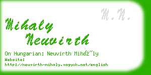 mihaly neuvirth business card